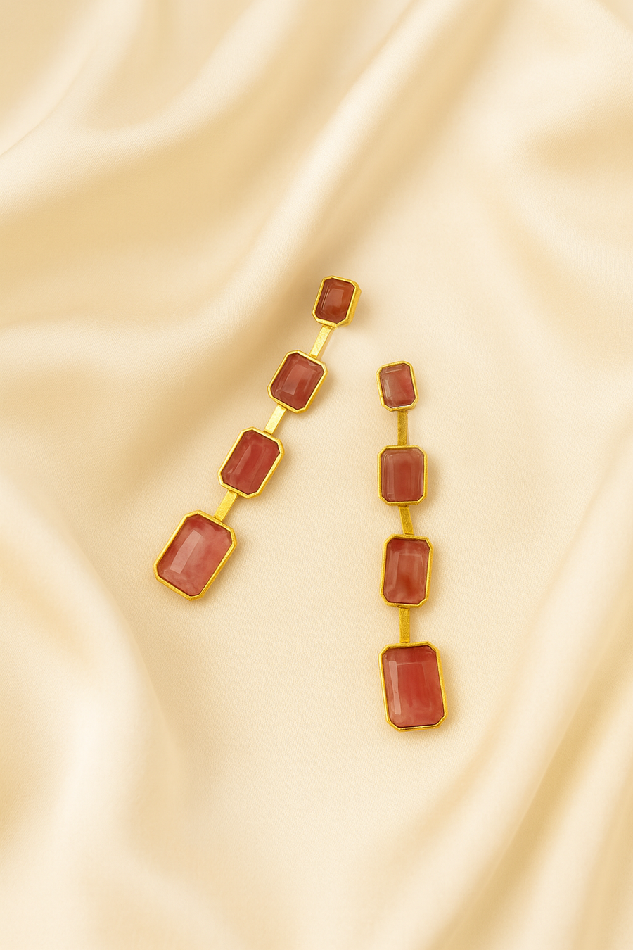 Pendiente Lady Dee Cuarzo Fresa