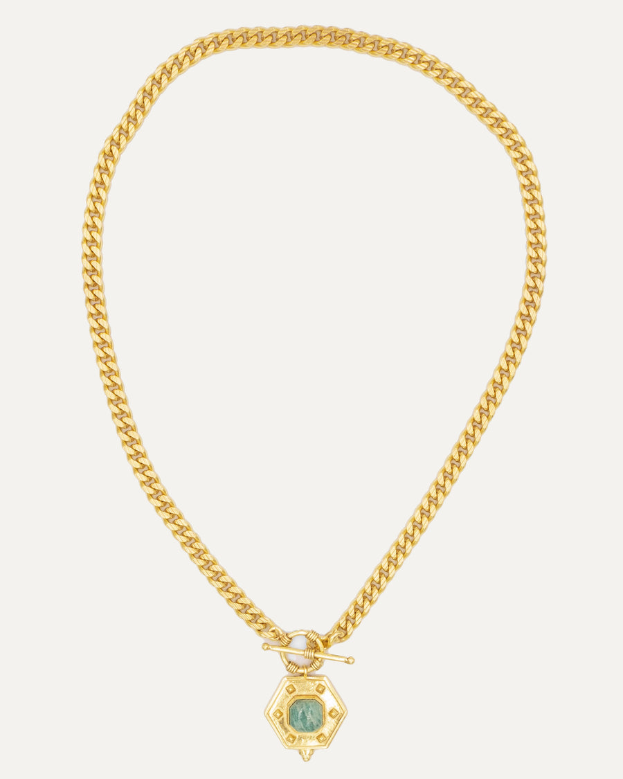 Colgante Nimai Dorado Amazonita