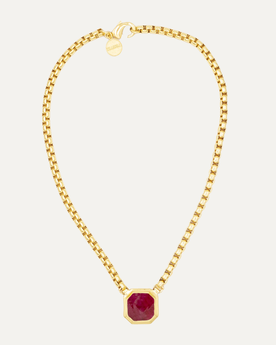 Collar Nayan Dorado Hatypara Roja