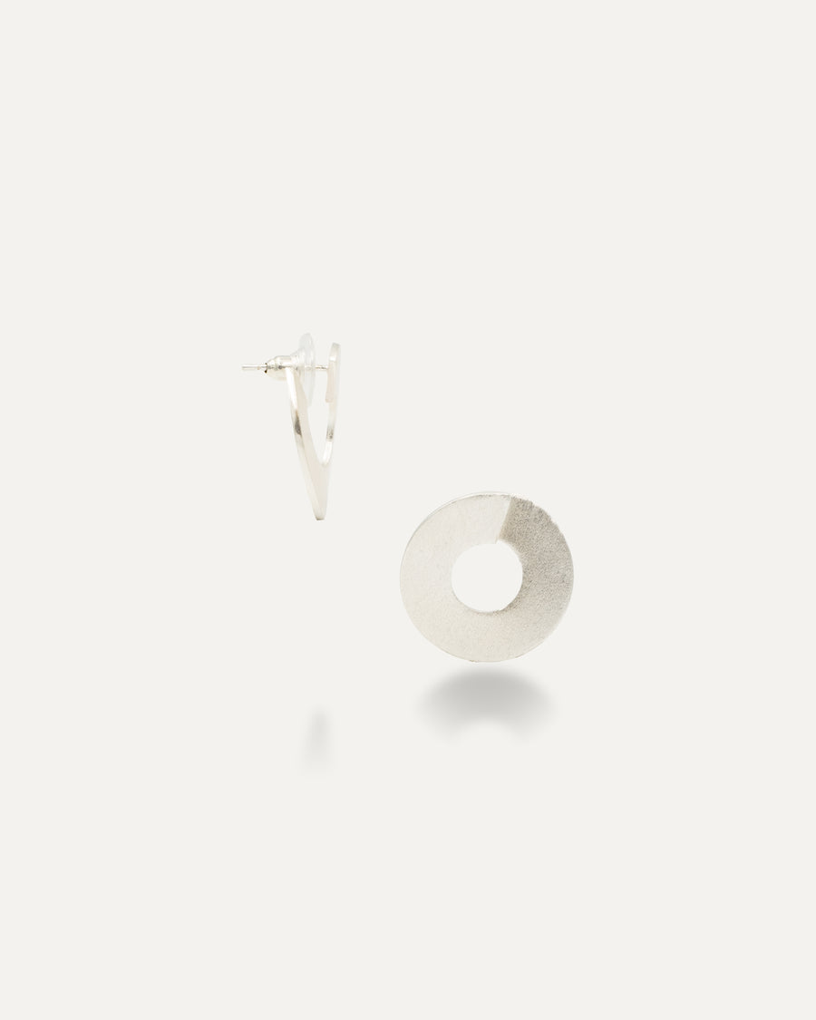 Everyday Round Silver Earrings