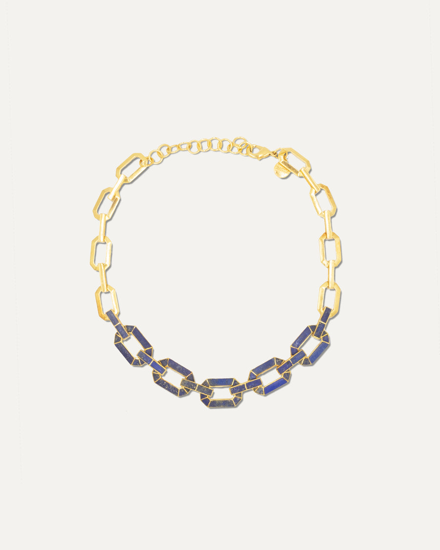Devendra Gold Lapis Lazuli Necklace