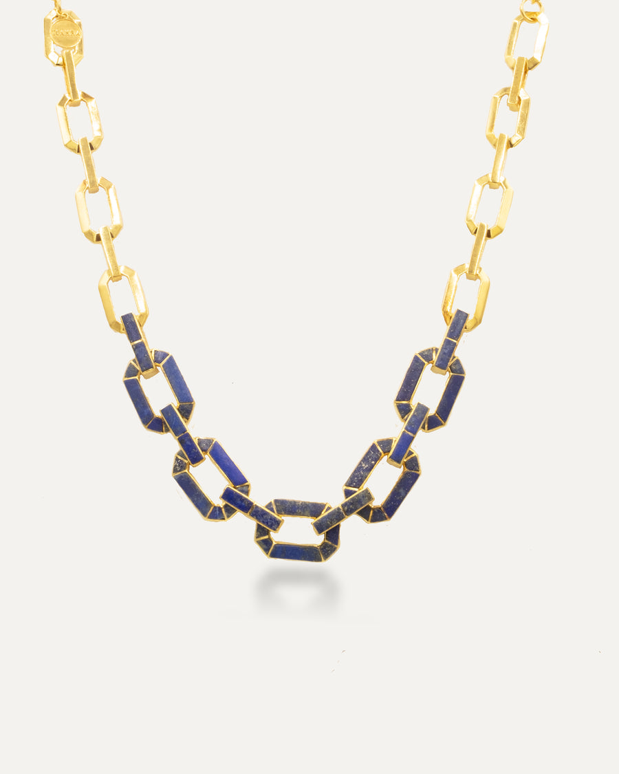 Devendra Gold Lapis Lazuli Necklace