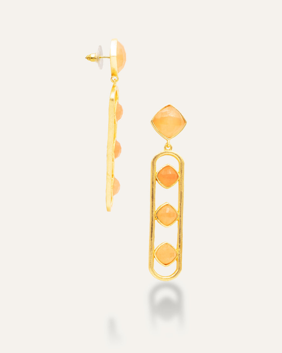Gold Cornelian Naisha Earrings