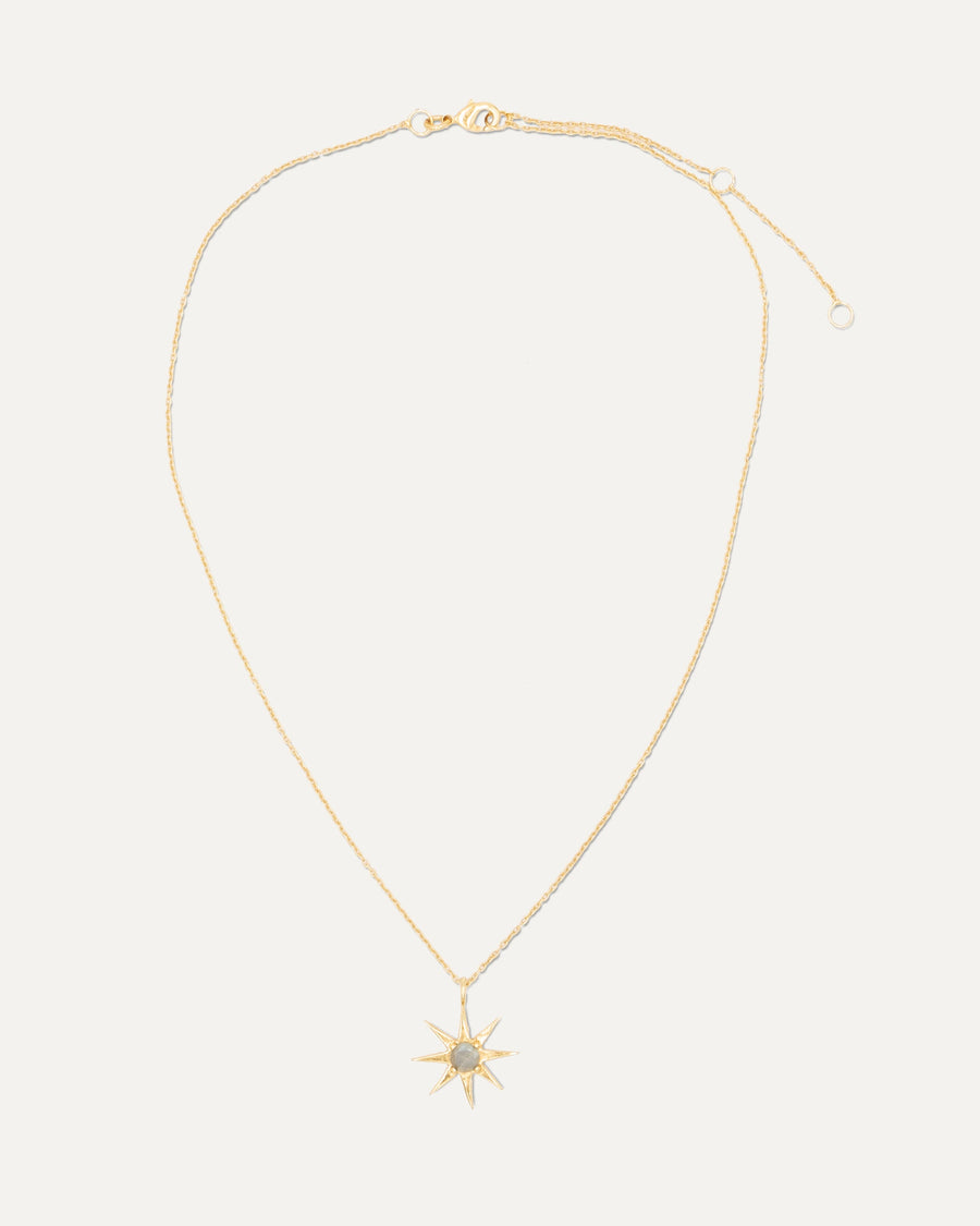 Colgante Dorado Estrella Labradorita